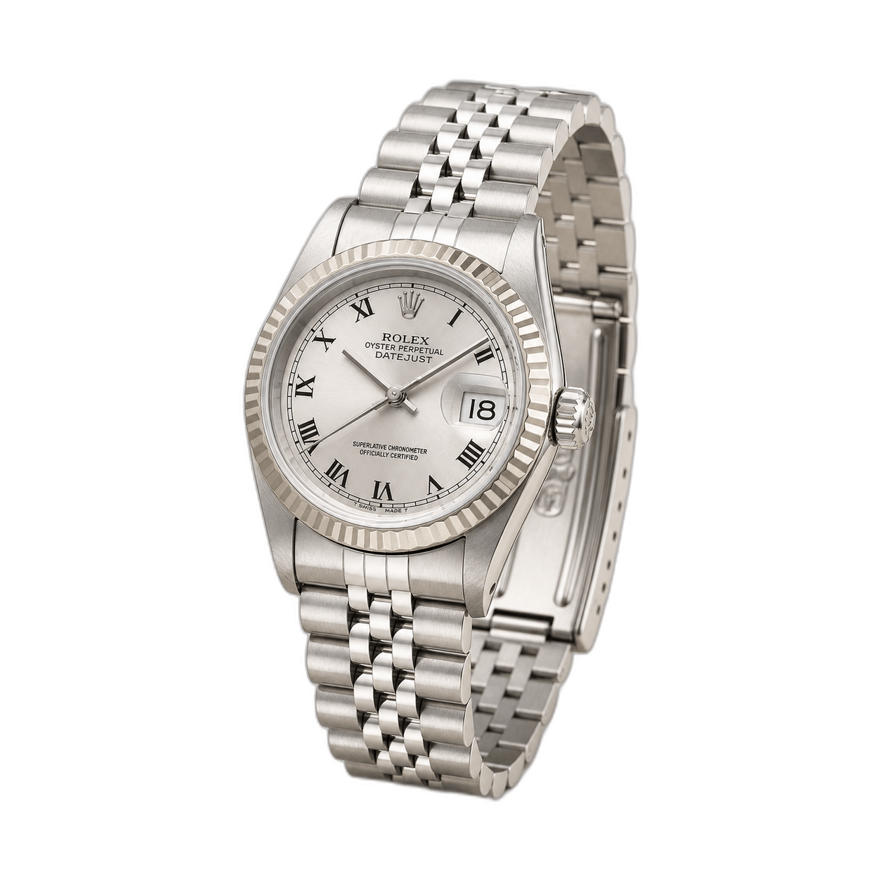 Rolex Lady-Datejust Ref. 69174, Quadrante silver · numeri romani